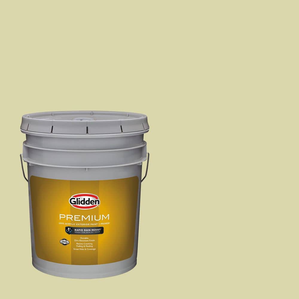 Glidden Premium 5 gal. PPG1116-4 Misty Moor Semi-Gloss Exterior Latex Paint
