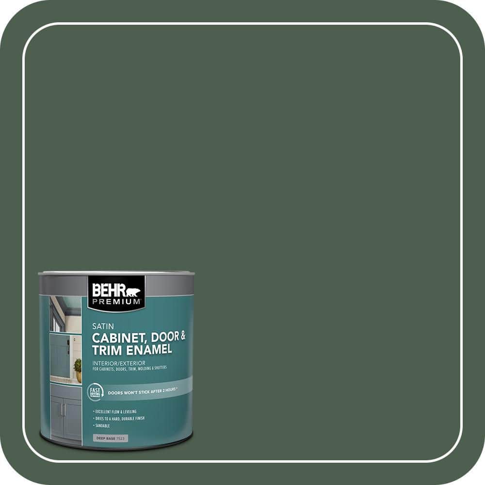 BEHR PREMIUM 1 qt. #N400-7 Vine Leaf Satin Enamel Interior/Exterior Cabinet, Door & Trim Paint