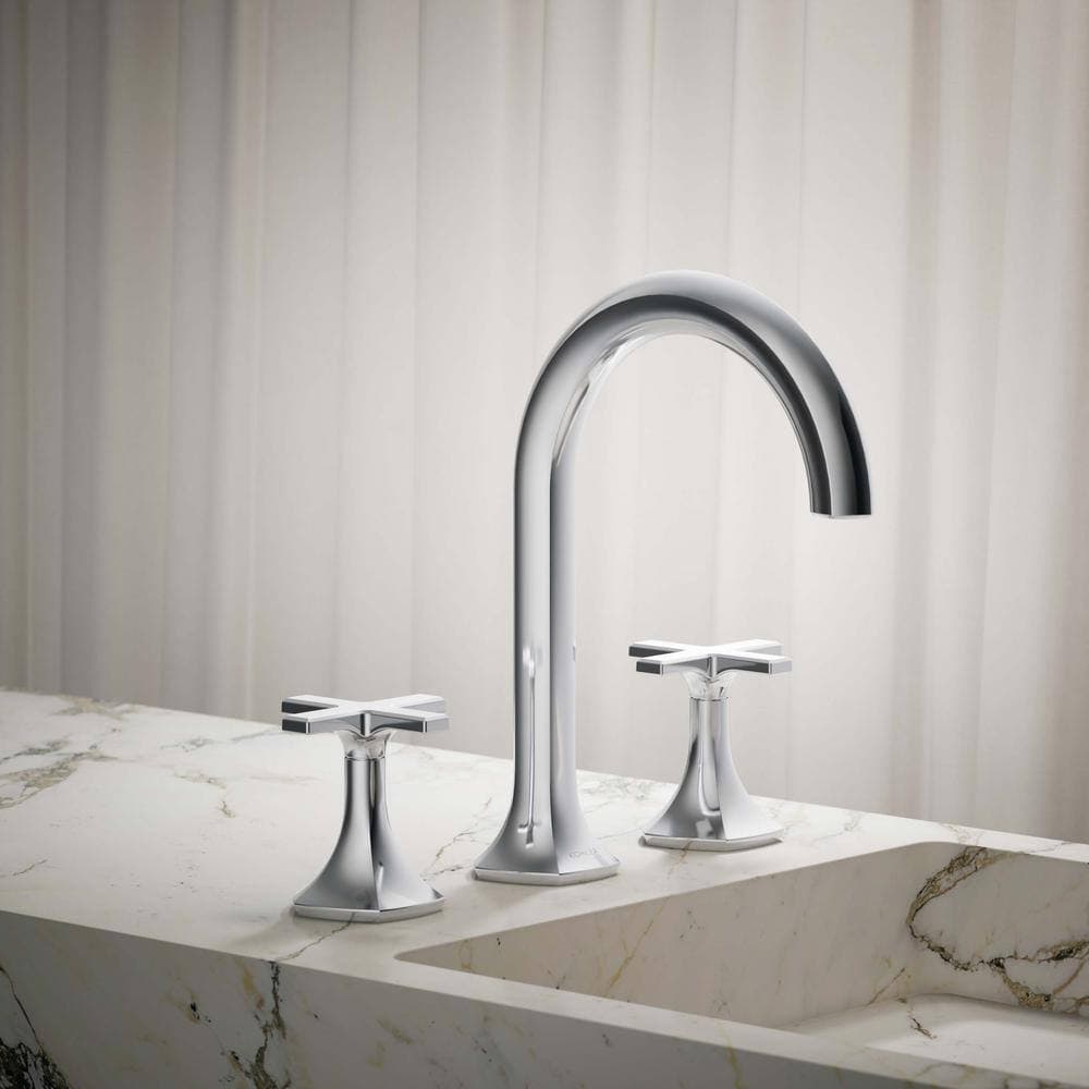 KOHLER Occasion Cross Bathroom Sink Faucet Handles in Polished Chrome (2)
