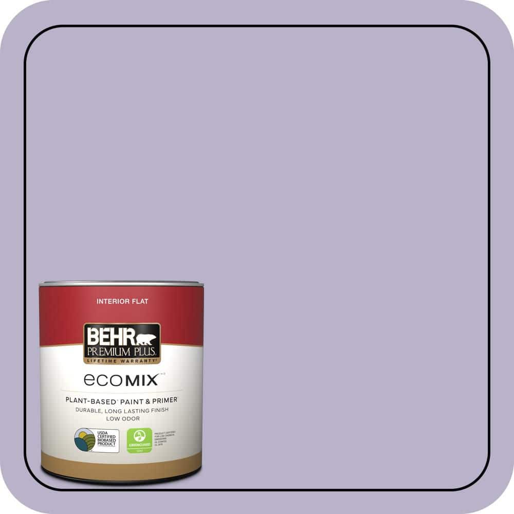 BEHR PREMIUM PLUS 1 qt. #S570-3 Bohemianism Flat EcoMix Plant-Based Interior Paint & Primer (1)