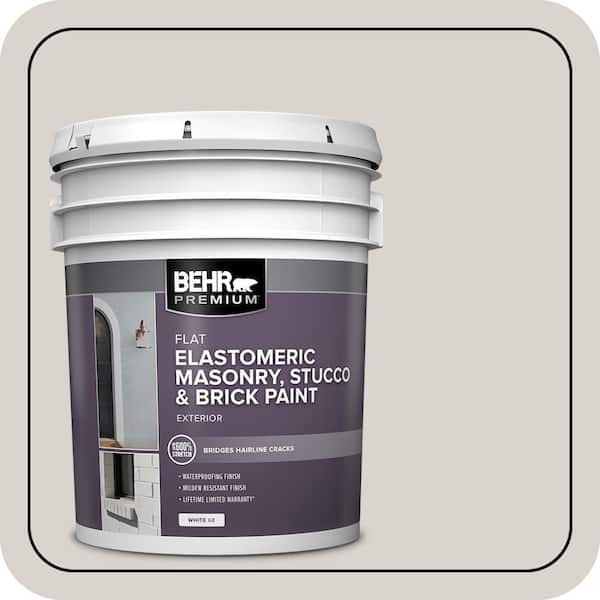 BEHR PREMIUM 5 gal. #MS-88 Pearl Gray Elastomeric Masonry, Stucco and Brick Exterior Paint (2)