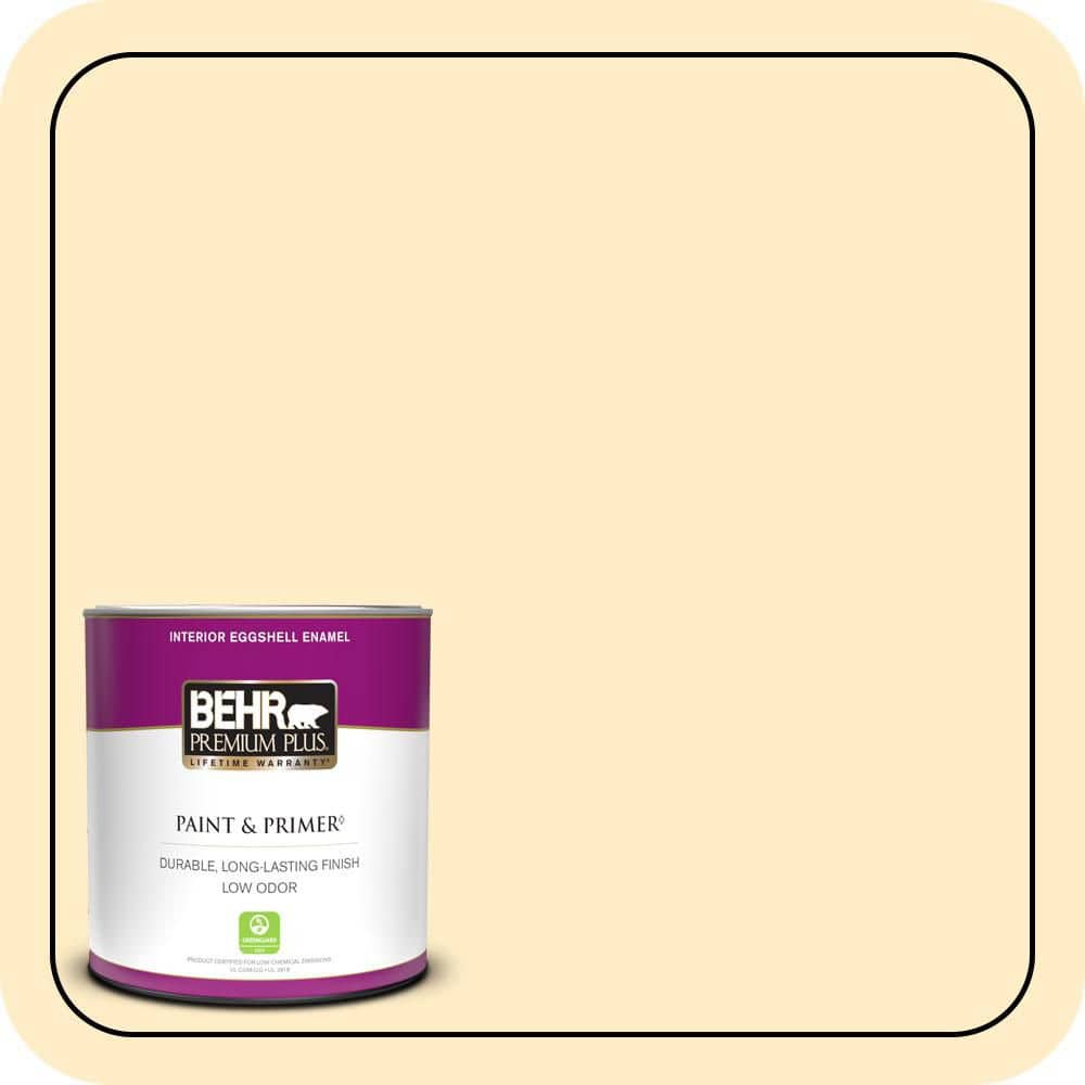 BEHR PREMIUM PLUS #330A-2 Frosted Lemon Enamel Low Odor & Primer (1)