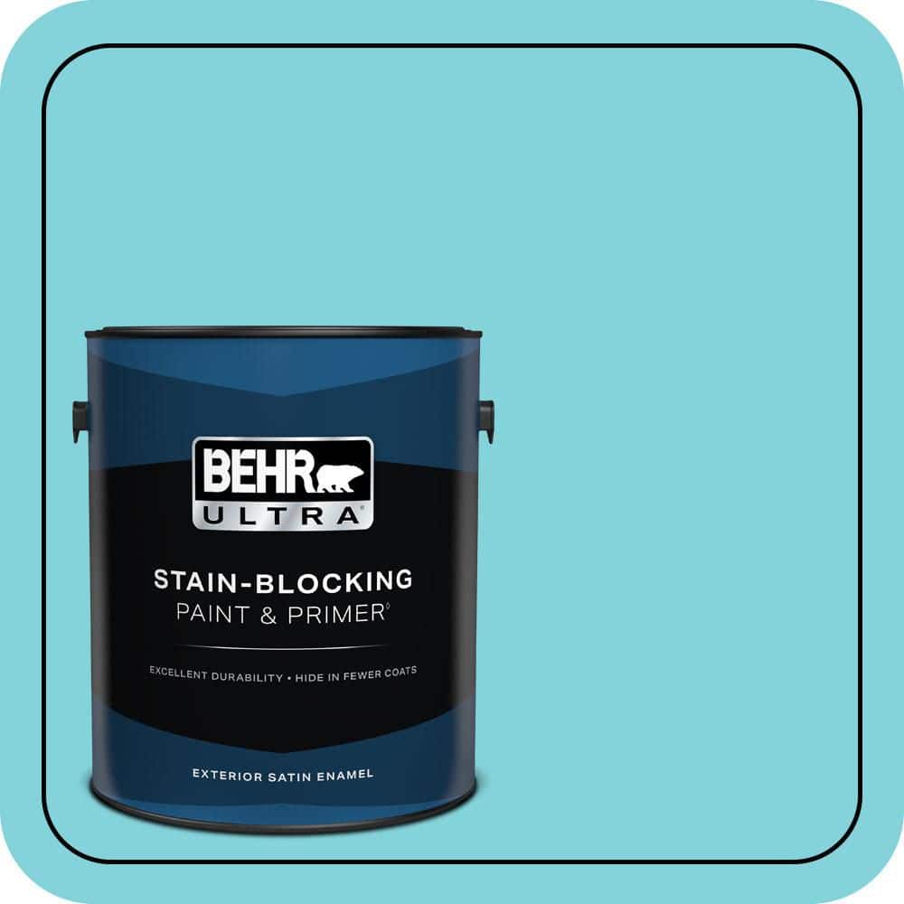BEHR ULTRA 1 gal. #510B-4 Cloudless Satin Enamel Exterior Paint & Primer