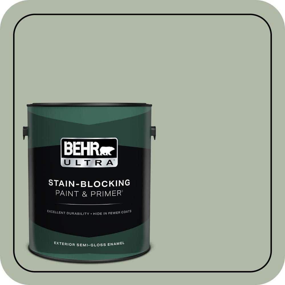 BEHR ULTRA 1 gal. #N390-3 Jojoba Semi-Gloss Enamel Exterior Paint & Primer