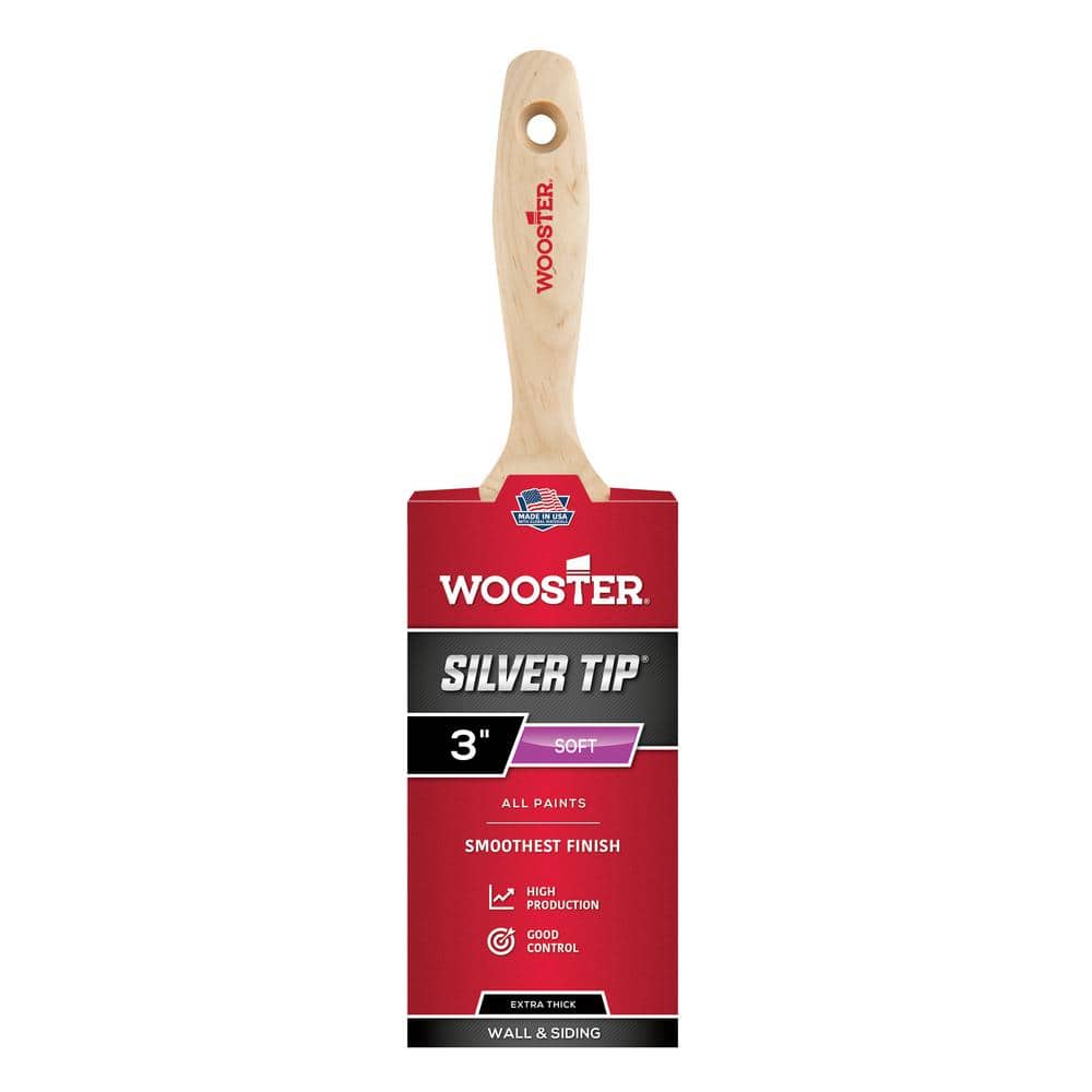 Wooster 3 in. Silver Tip Polyester Flat Brush (1)