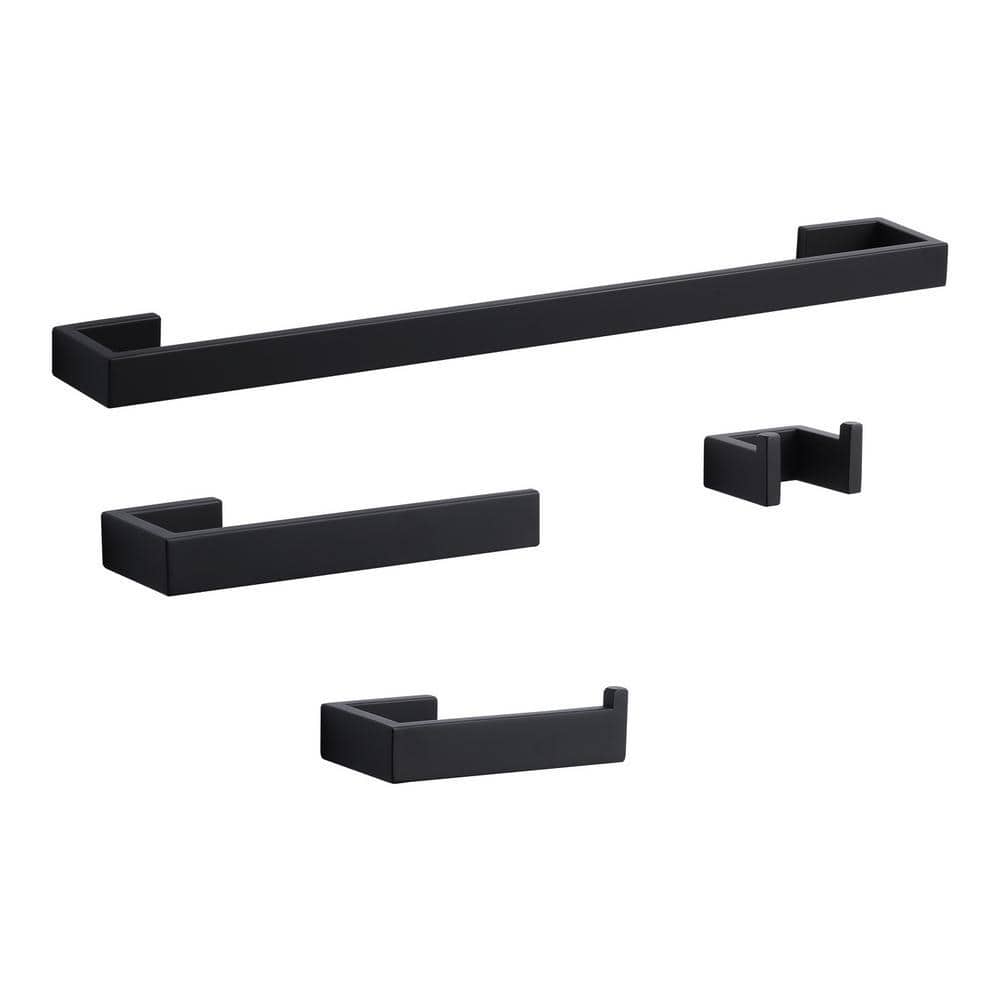 ALEASHA 4-Piece Bath Hardware Set Mounting Hardware included (1)