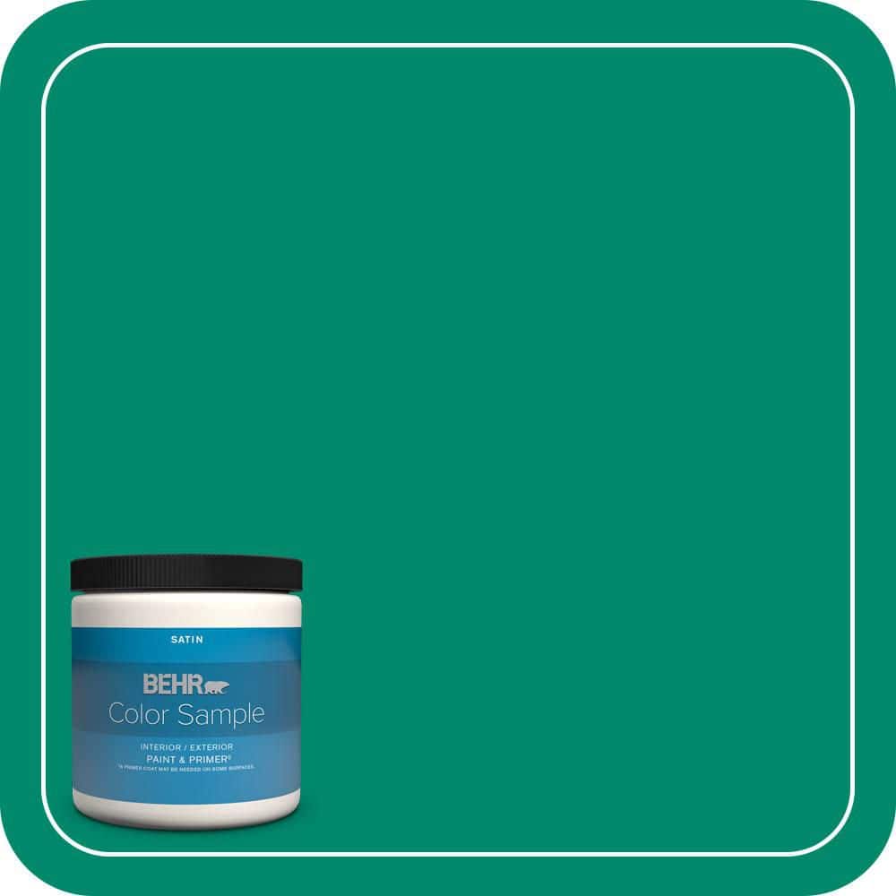 BEHR ULTRA 8 oz. #P430-6A Celtic Queen Satin Enamel Interior/Exterior Paint & Primer Color Sample (1)