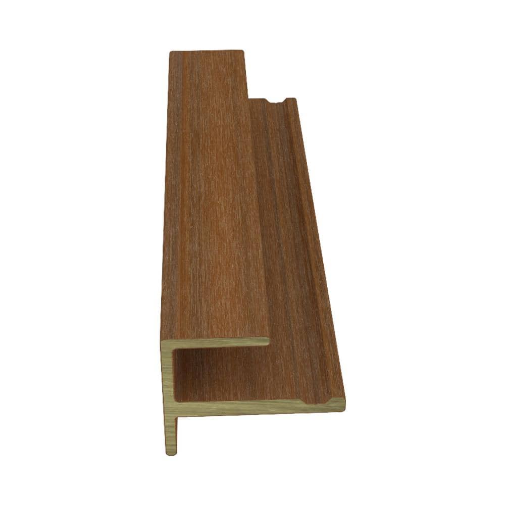 NewTechWood European Siding System 2.91 in. x 2.28 in. x 8 ft. Composite Siding F Trim Peruvian Teak (2)