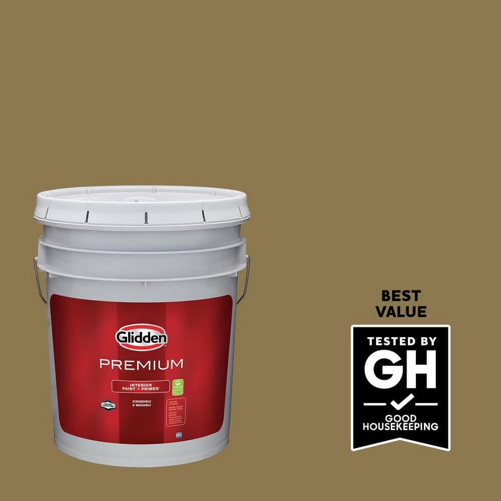 Glidden Premium 5 gal. PPG1104-6 Rustic Ranch Eggshell Interior Latex Paint