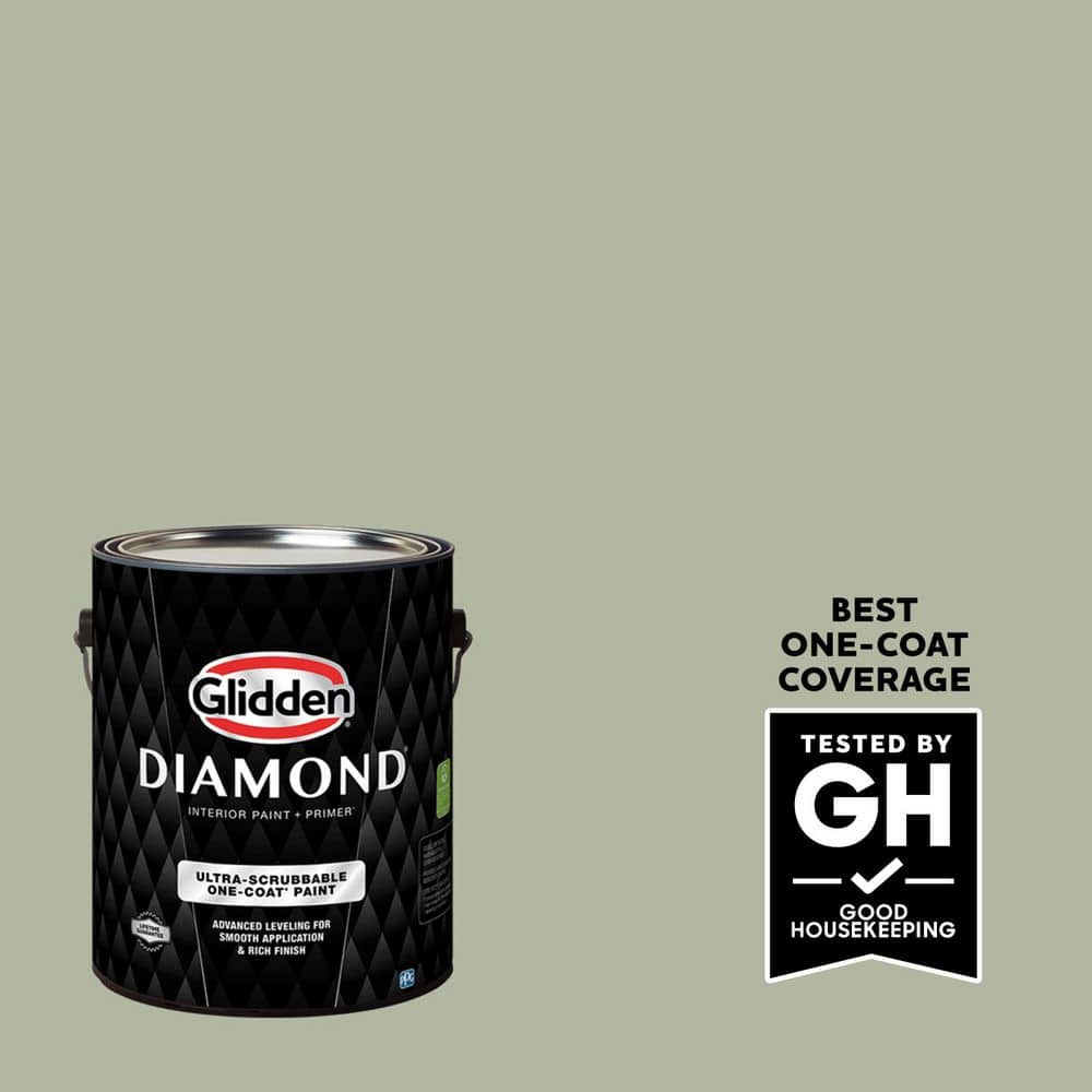 Glidden Diamond 1 gal. PPG1030-3 Mellow Mood Ultra-Flat Interior Paint with Primer