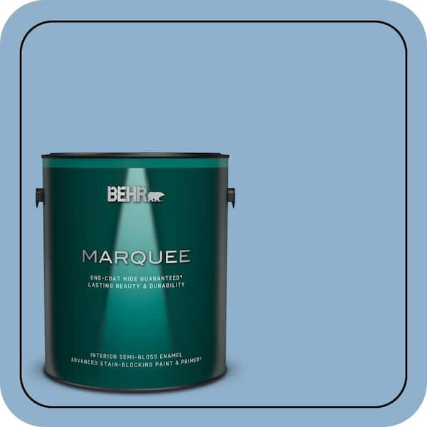 BEHR MARQUEE 1 gal. #M510-3 Sailors Knot One-Coat Hide Semi-Gloss Enamel Interior Paint & Primer (2)