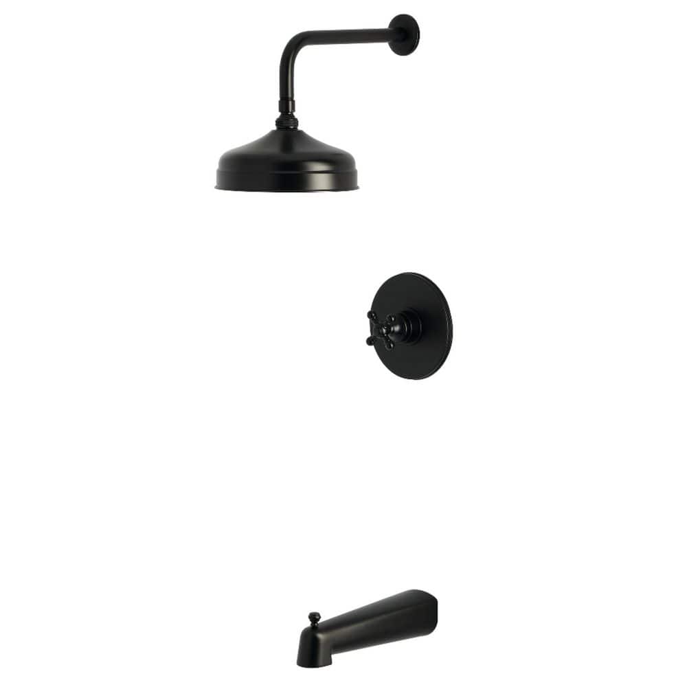 Kingston Brass Metropolitan 1-Handle 1-Spray Tub and Shower Faucet 1.8 GPM in Matte Black (1)