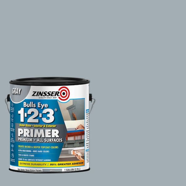 Zinsser Bulls Eye 1-2-3 31.5 oz. Gray Water-Based Interior/Exterior Primer and Sealer (3)