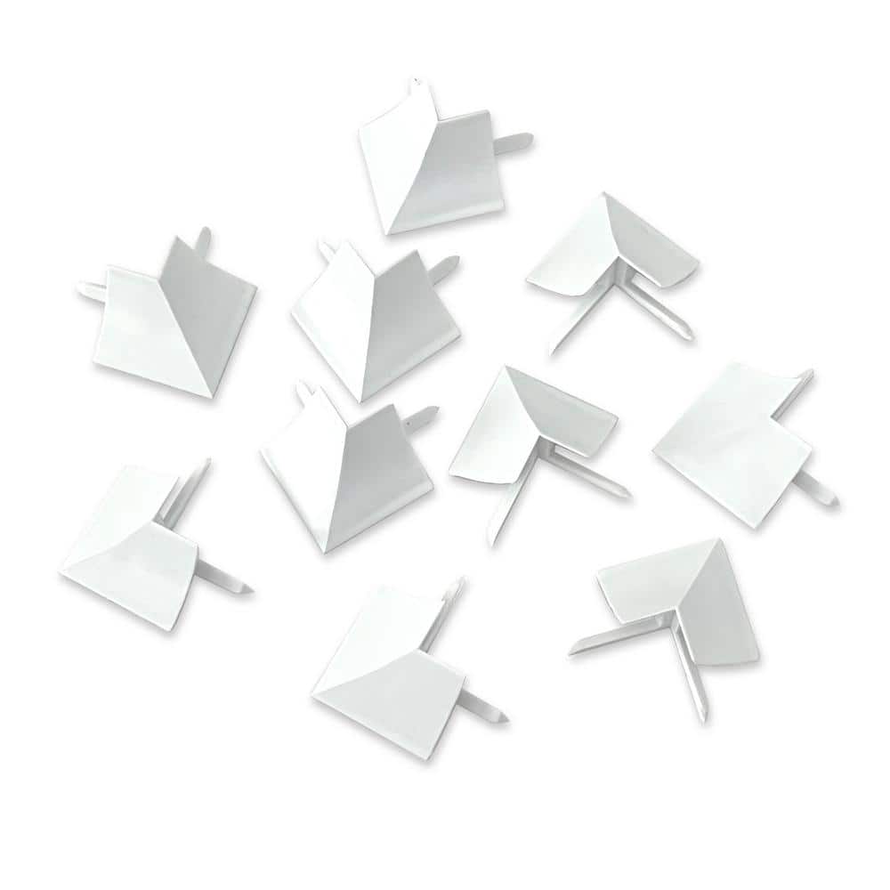 InstaTrim Molding Outside Corner Caps, D .75in. x W .75 in. x L .75 in. ABS Plastic 3/4 in. Finishing Caps, White (10-Pack)