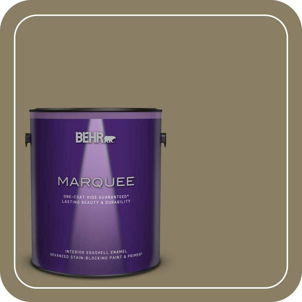 BEHR MARQUEE 1 gal. #N340-6 Sorrel Leaf One-Coat Hide Eggshell Enamel Interior Paint & Primer (1)