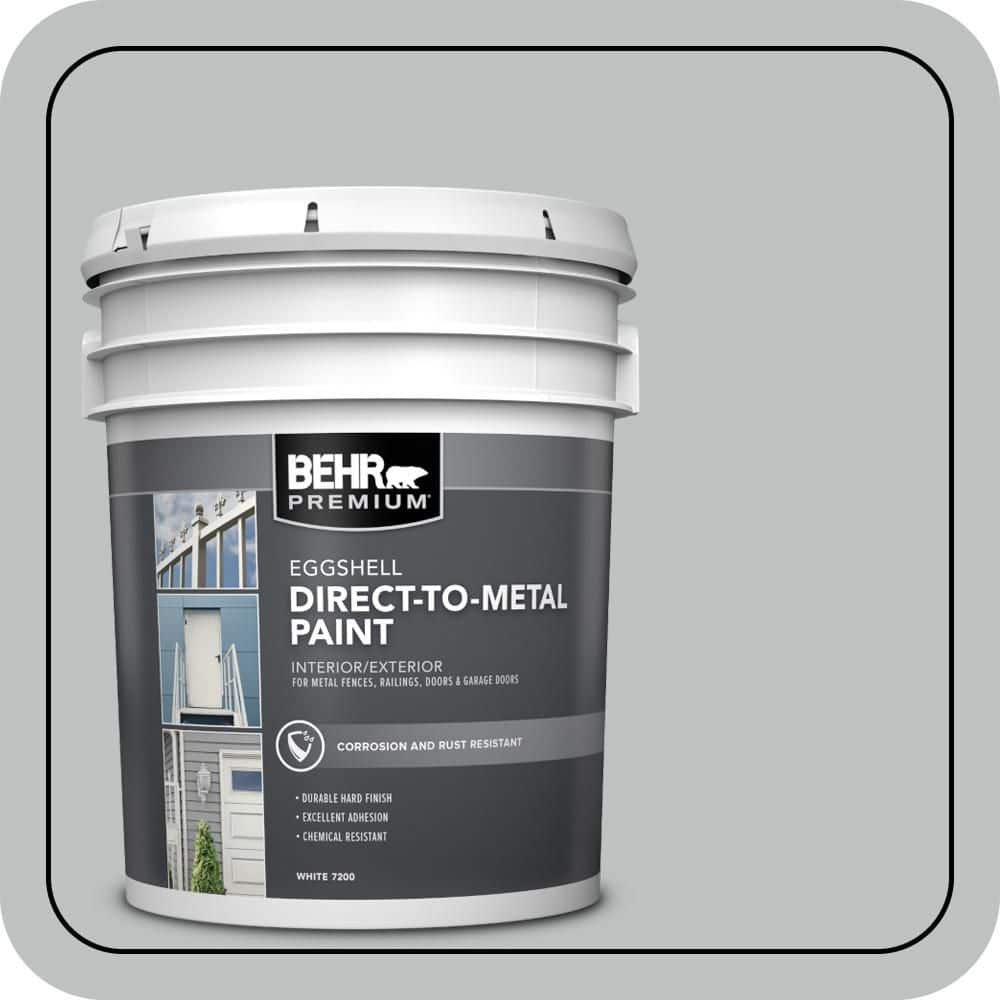 BEHR PREMIUM 5 gal. #PPU26-18 Silver Mine Eggshell Direct to Metal Interior/Exterior Paint