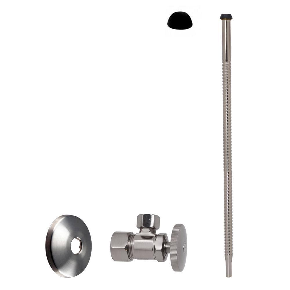 Westbrass 5/8 in. O. D. 3/8 in. O. D. Corrugated Supply Kit with Round Handle (1)