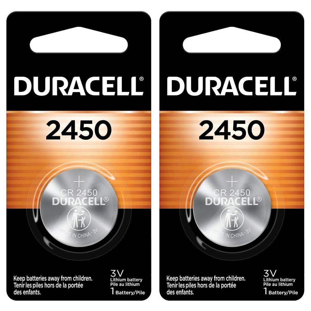Duracell CR2450 3-Volt Lithium Coin Battery for Key Fob, Car Remote, and Watch