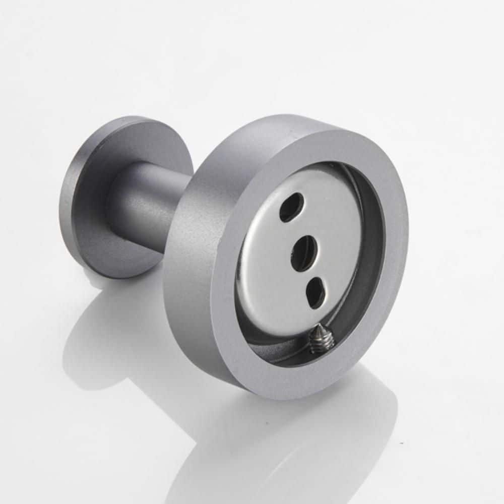 Numhew Wall Mounted Robe Hook, Bath Knob Accessory in Gray Aluminum Rustproof Anti-Slip Towel Hook Set for Bathroom and Laundry (3)