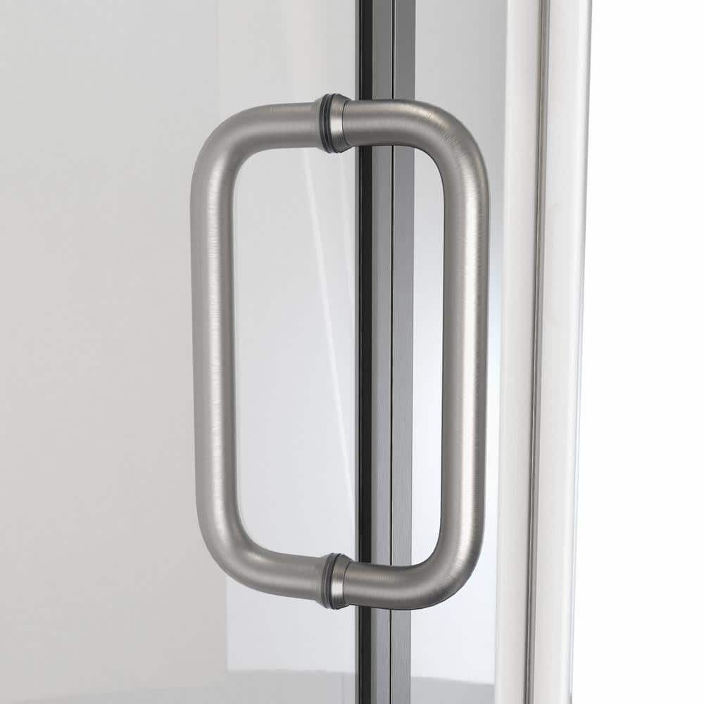 Aquatic Lomita 60 in. L x 36 in. W x 87 in. H Steam Shower Enclosure in White, Right Drain, Brushed Nickel (3)