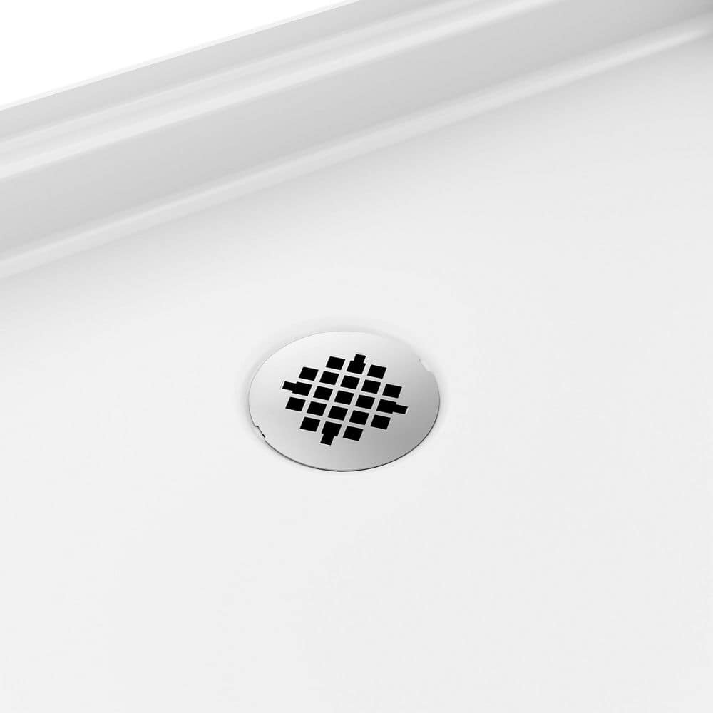 DreamLine Accessible Living 60 in. L x 37 in. W Alcove Shower Pan Base with Left Drain in White (3)