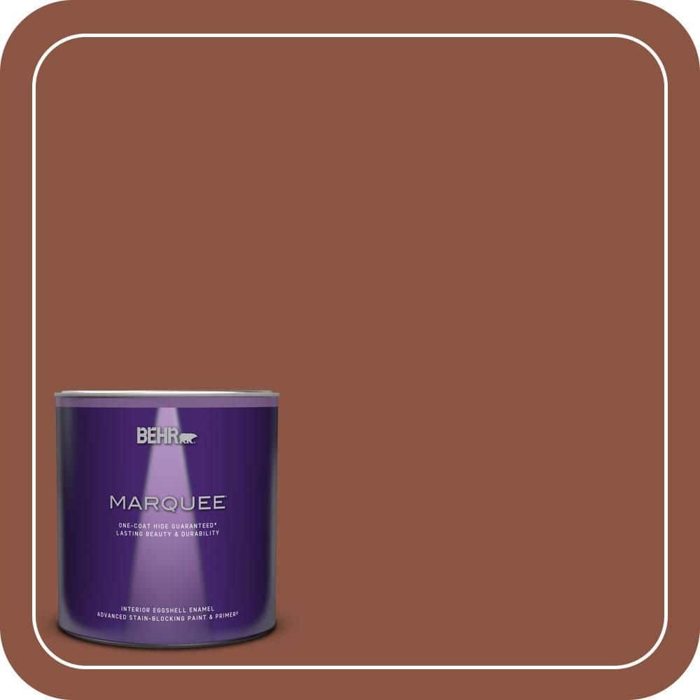 BEHR MARQUEE 1 qt. #S180-7 True Copper One-Coat Hide Eggshell Enamel Interior Paint & Primer