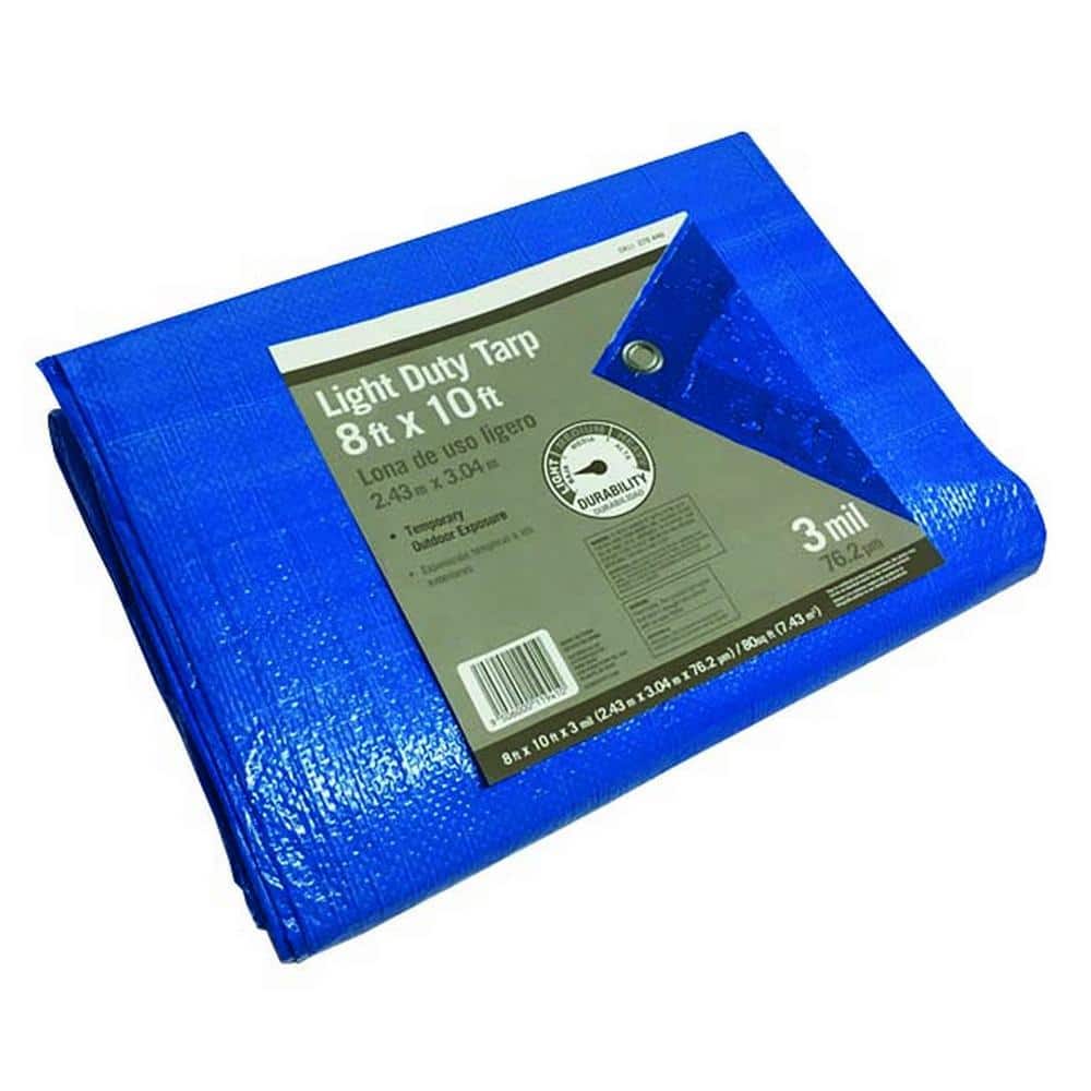 8 ft. x 10 ft. Blue Light Duty Tarp