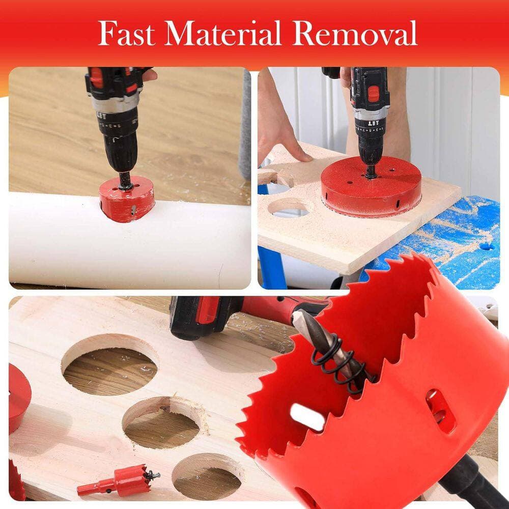 Unbranded 4 in. Bi-Metal Hole Saw Drill Bit General Purpose for Wood Plywood Cornhole Ceiling Drywall with Arbor Pilot Bit (3)