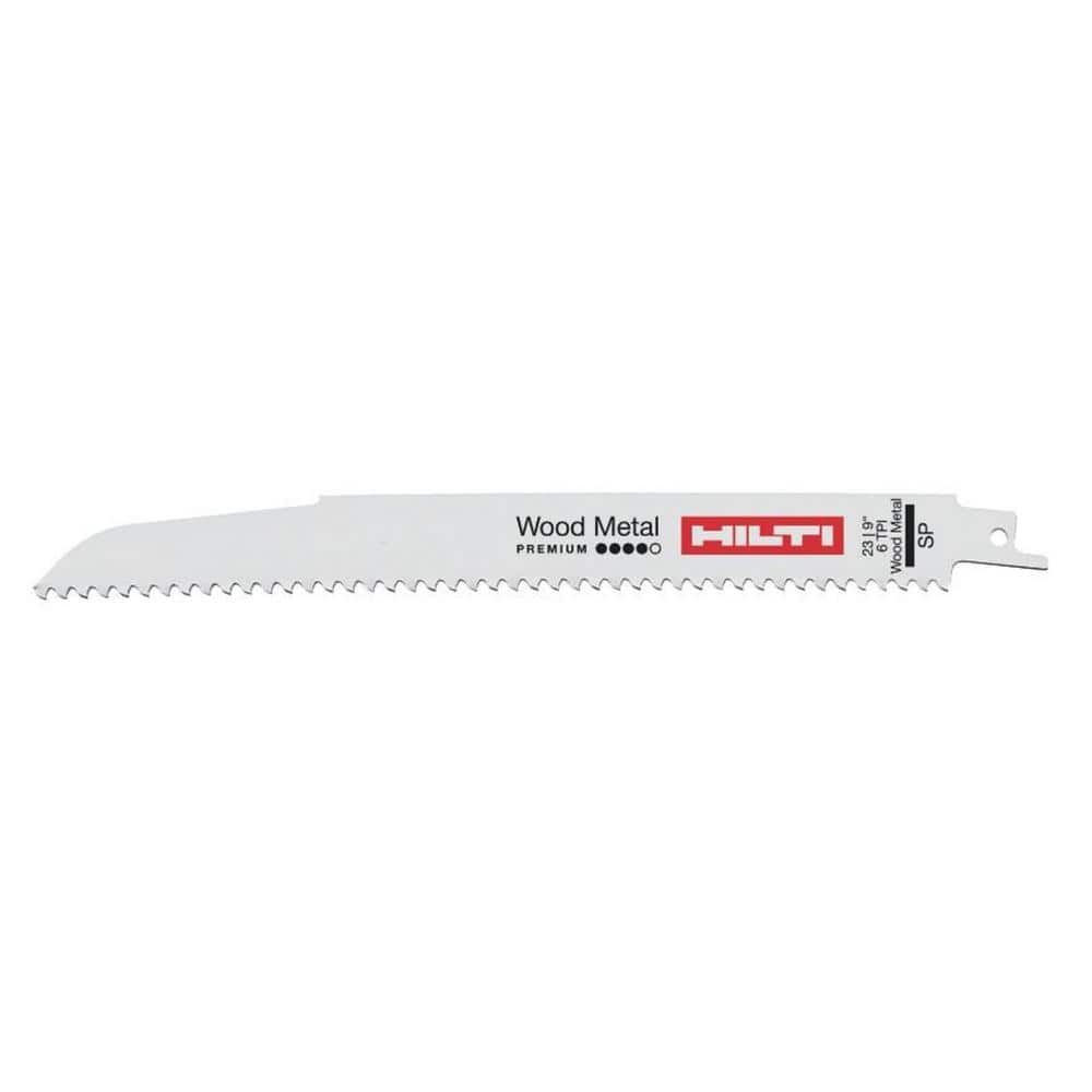 Hilti 9 in. 6 TPI BiMetal Nail Embedded Wood Cutting Reciprocating Saw Blades (35-Pack) (1)