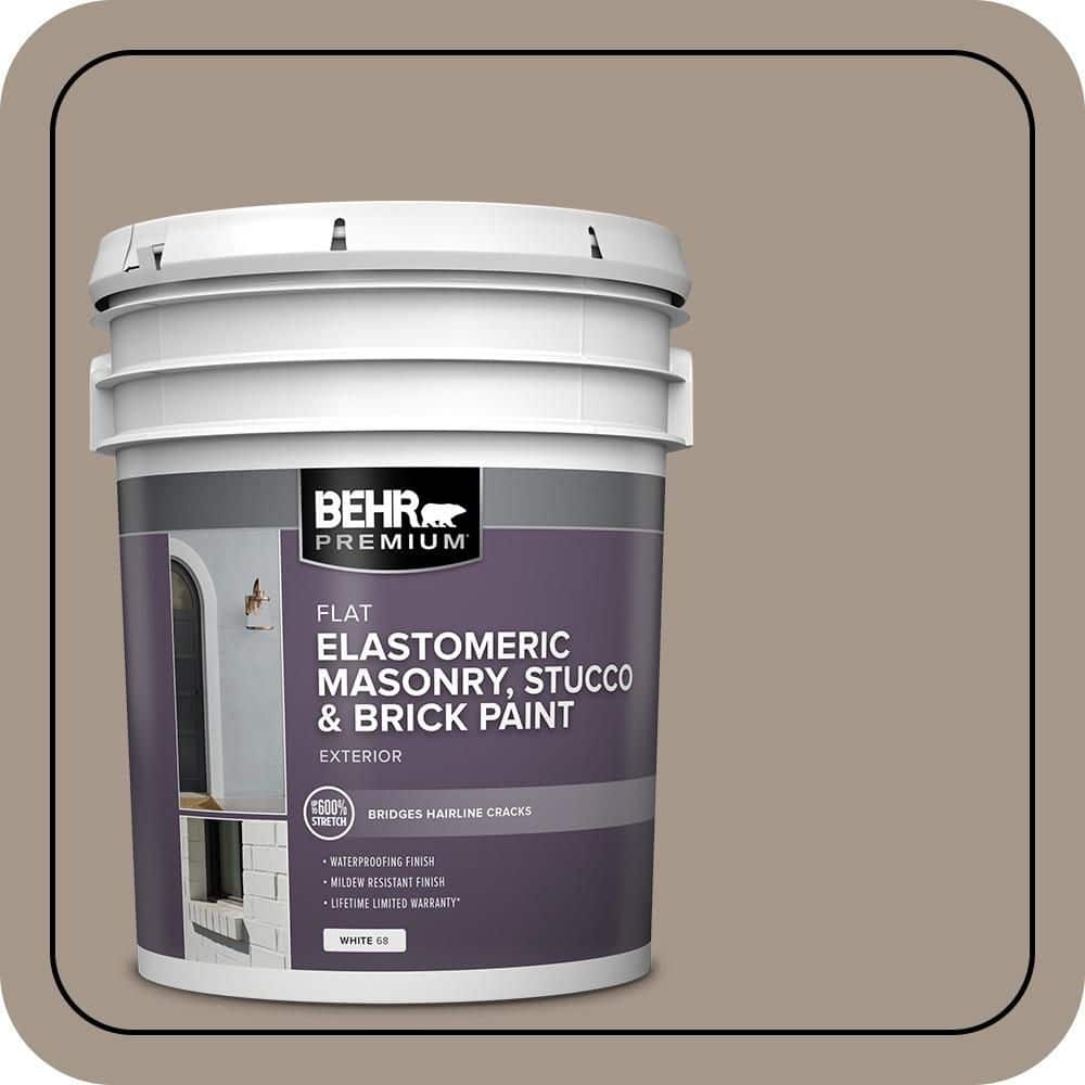 BEHR PREMIUM 5 gal. #N220-4 Shiitake Elastomeric Masonry, Stucco and Brick Exterior Paint