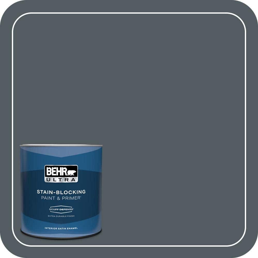 BEHR ULTRA 1 qt. #PPU25-21 City Rain Extra Durable Satin Enamel Interior Paint & Primer