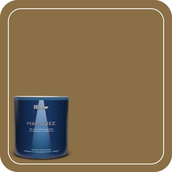 BEHR PREMIUM PLUS #330F-7 Nutty Brown Flat Interior/Exterior Paint & Primer Color Sample (4)