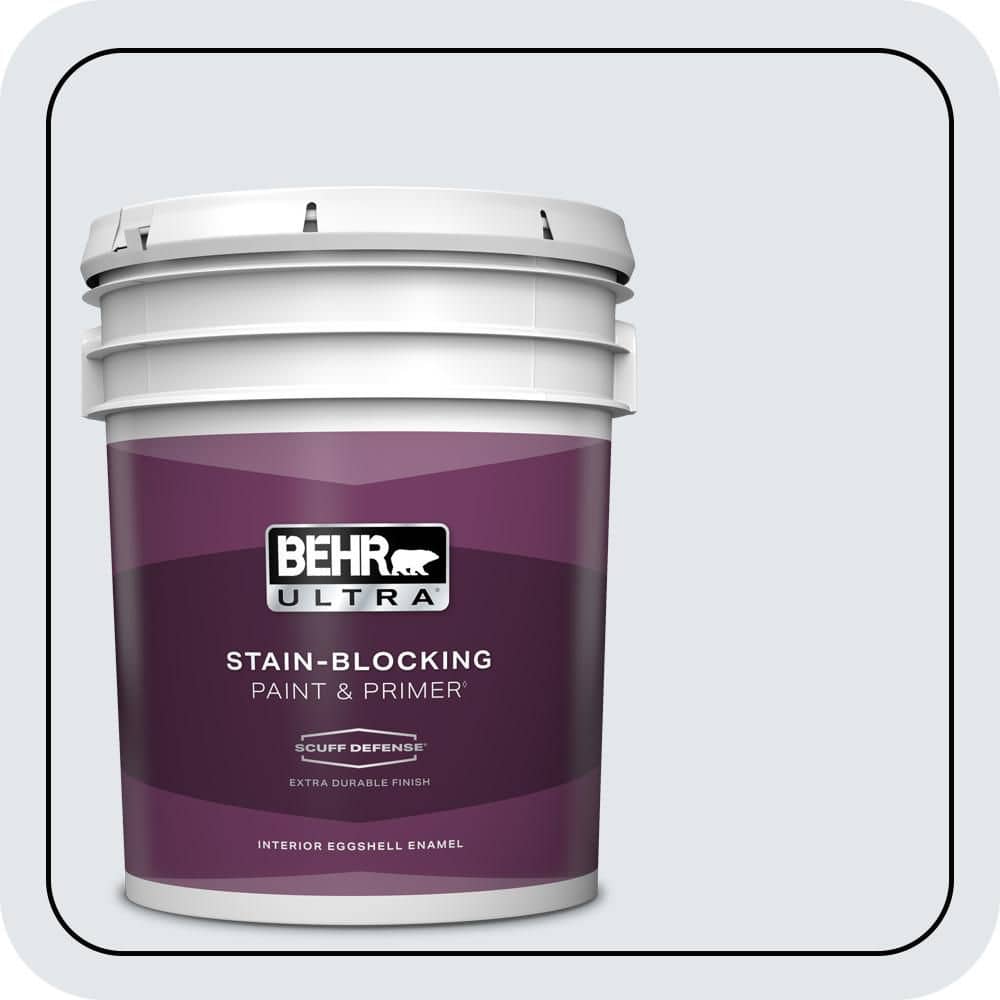 BEHR ULTRA 5 gal. #610E-2 Winter Day Extra Durable Eggshell Enamel Interior Paint & Primer