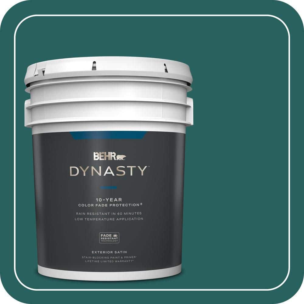 BEHR DYNASTY 5 gal. #MQ6-05 Verdant Forest Satin Enamel Exterior Stain-Blocking Paint & Primer