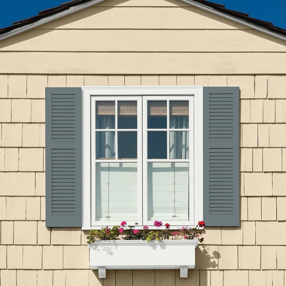 Glidden Premium 1 qt. PPG1036-6 Phantom Satin Exterior Latex Paint (4)