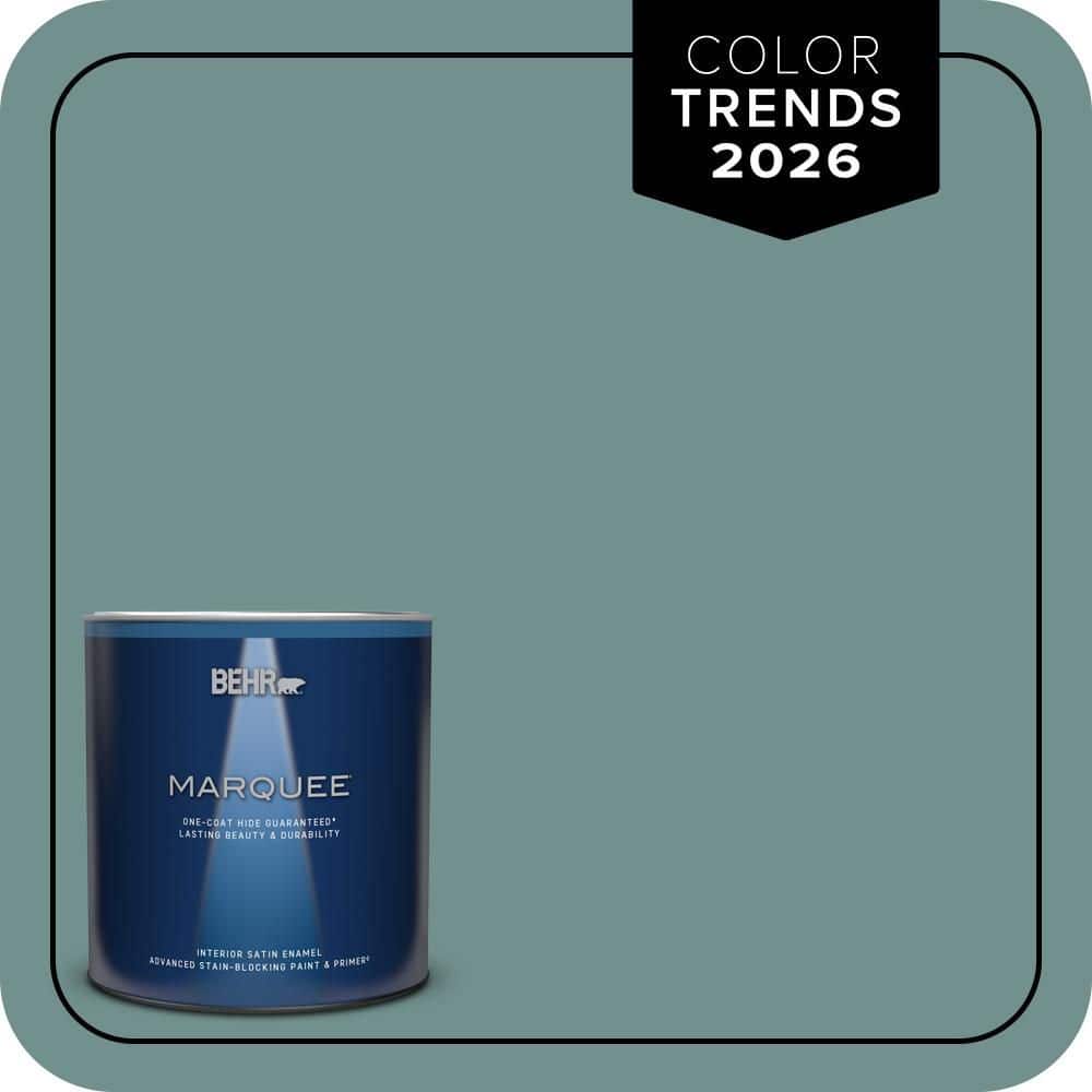 BEHR MARQUEE 1 qt. #PPU12-03 Dragonfly One-Coat Hide Satin Enamel Interior Paint & Primer