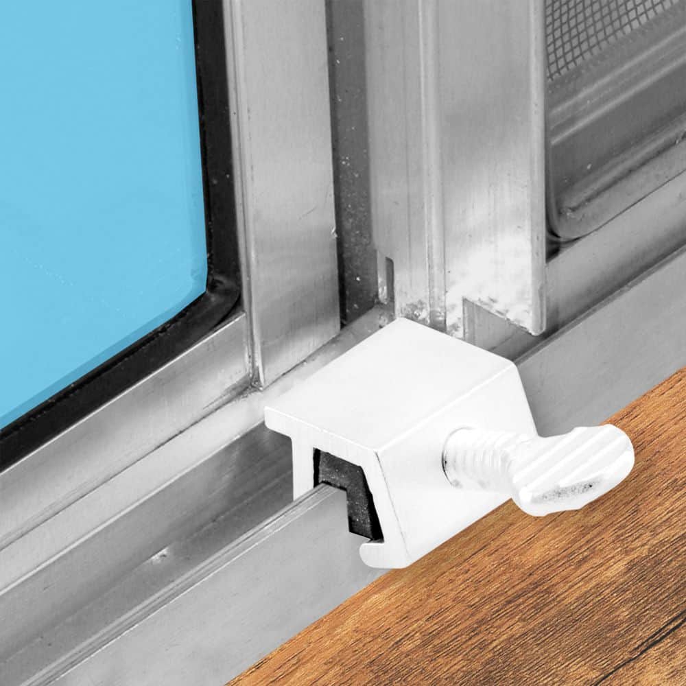 Prime-Line Products Window Lock, Economy, Rubber Insert, White (2-Pack) (2)