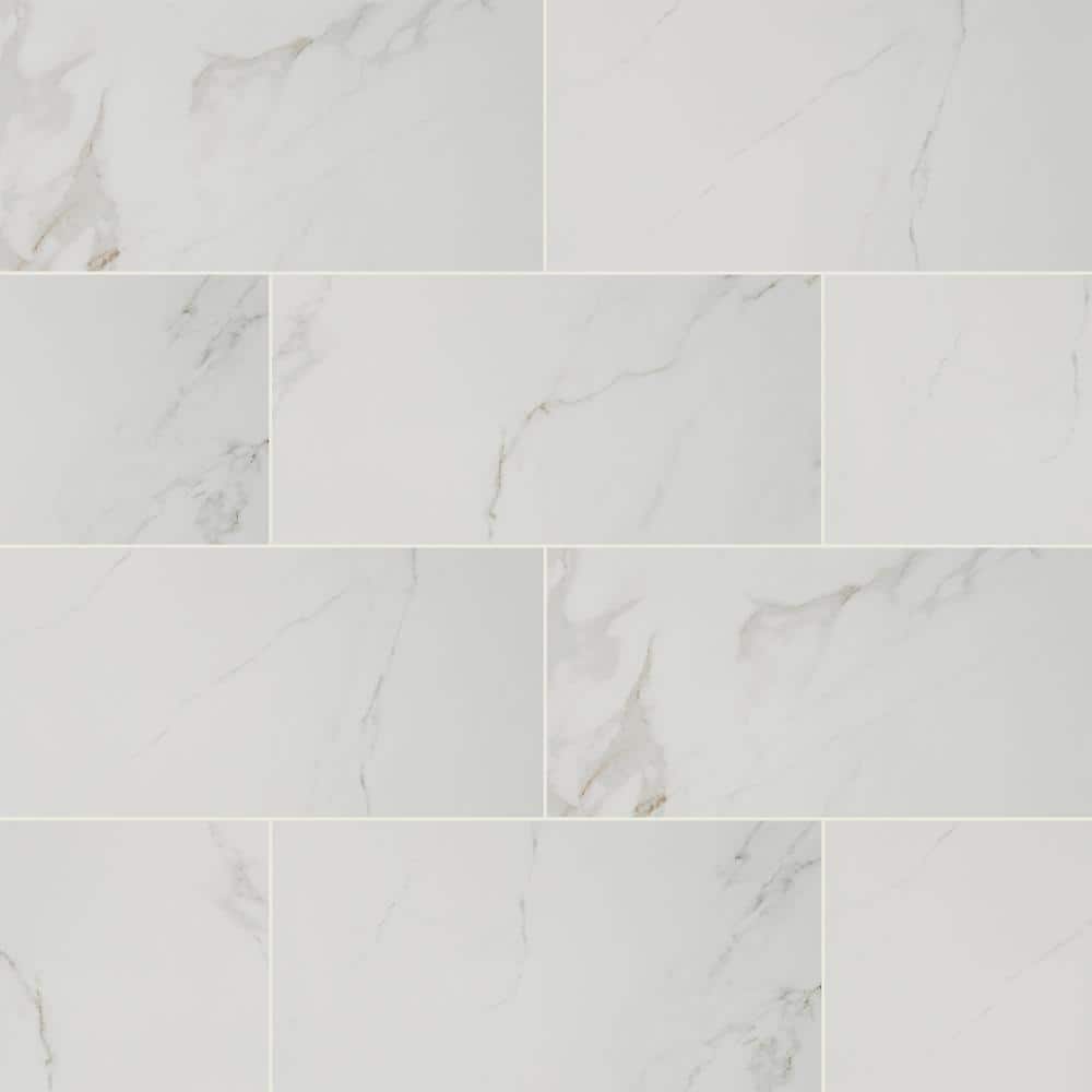 Home Decorators Collection Carrara 12 in. x 24 in. Polished Porcelain Floor and Wall Tile (2 sq. ft./Each) (2)