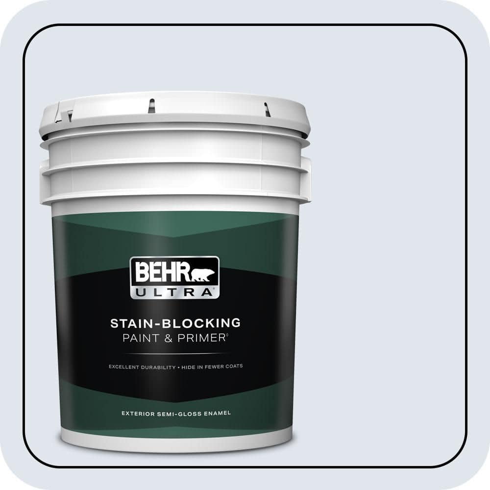 BEHR ULTRA 5 gal. #600E-1 Genteel Lavender Semi-Gloss Enamel Exterior Paint & Primer