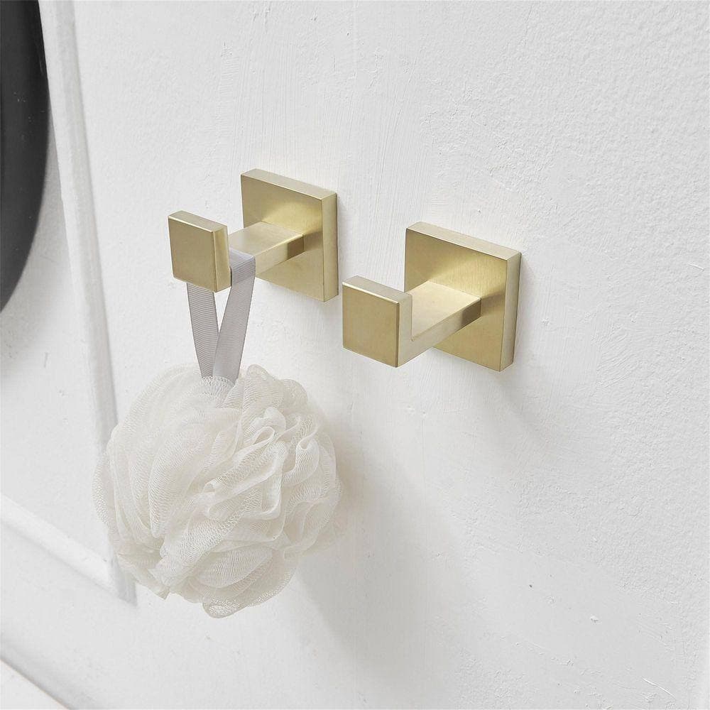 HMMHVV Bathroom Hardware Set with Towel Bar Set, Stainless Steel Square Wall PCS Bathroom Accessories Set (3)