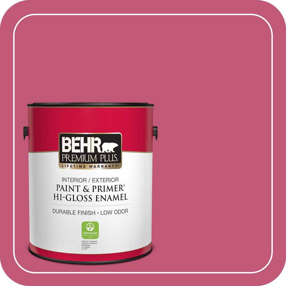 BEHR PREMIUM PLUS 1 gal. #T16-02 Pagoda Hi-Gloss Enamel Interior/Exterior Paint & Primer