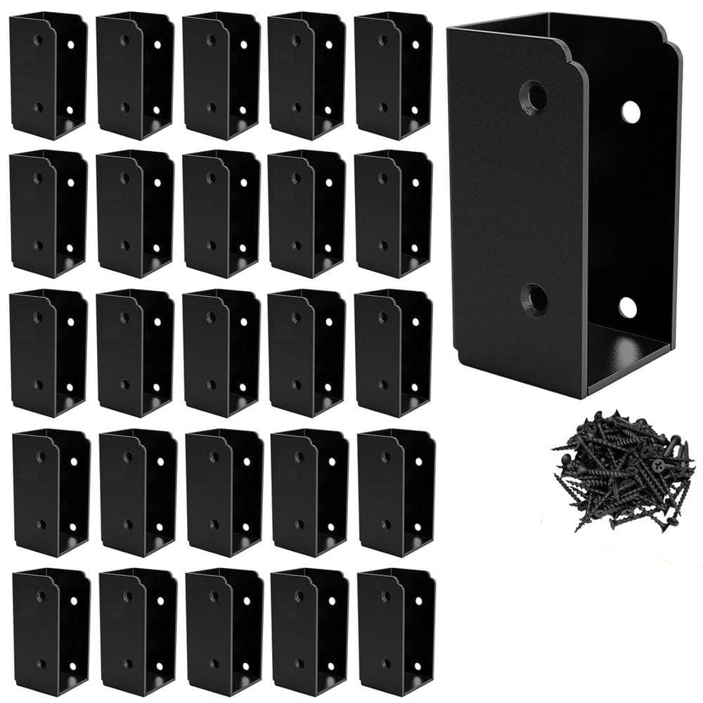 KIWDZFU 2x4 Stainless Steel Deck Railing Brackets Connectors Weatherproof Durable 24-Pack (1)