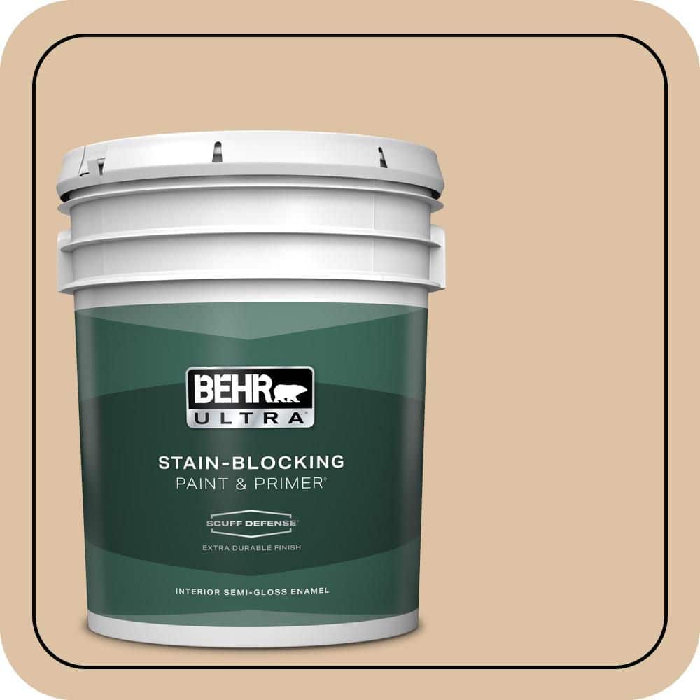 BEHR ULTRA 5 gal. #N280-3 Louvre Extra Durable Semi-Gloss Enamel Interior Paint & Primer