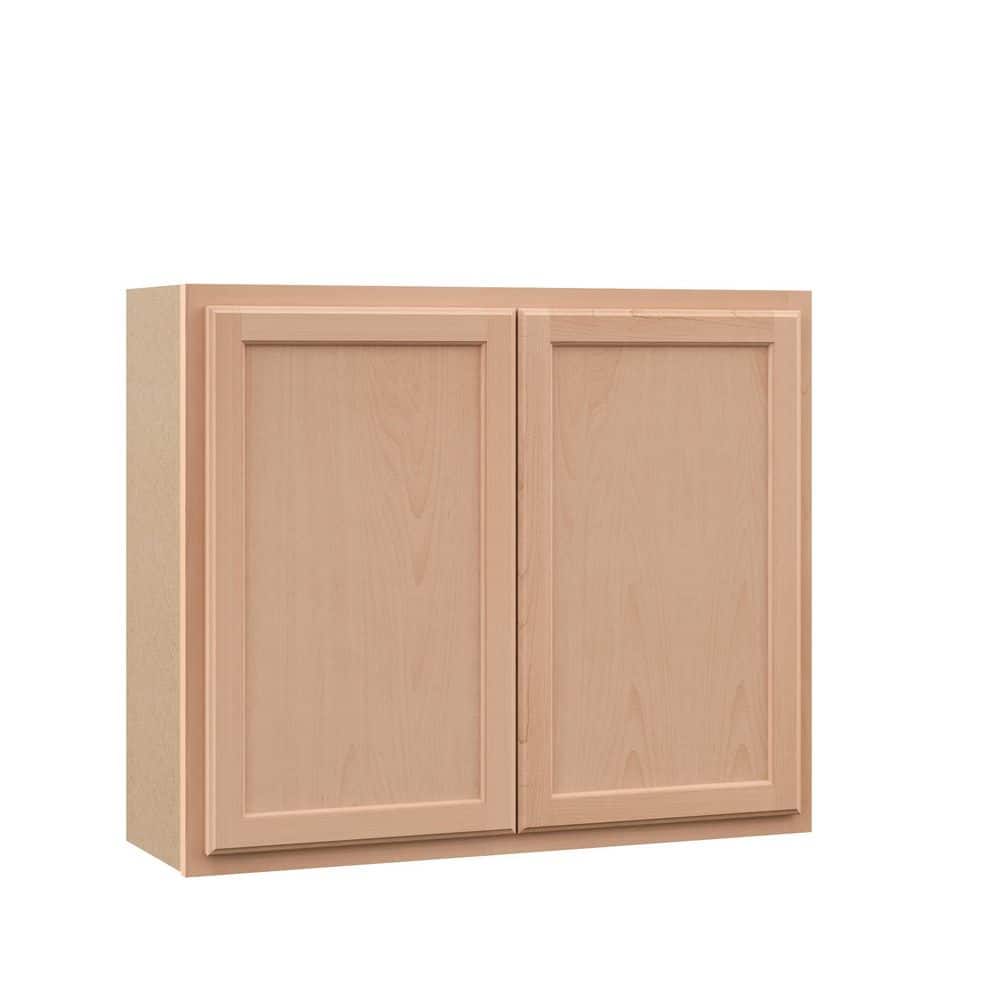 Hampton Bay Recessed Panel 36 in. W x 12 in. D x 30 in. H Assembled Wall Kitchen Cabinet in Unfinished