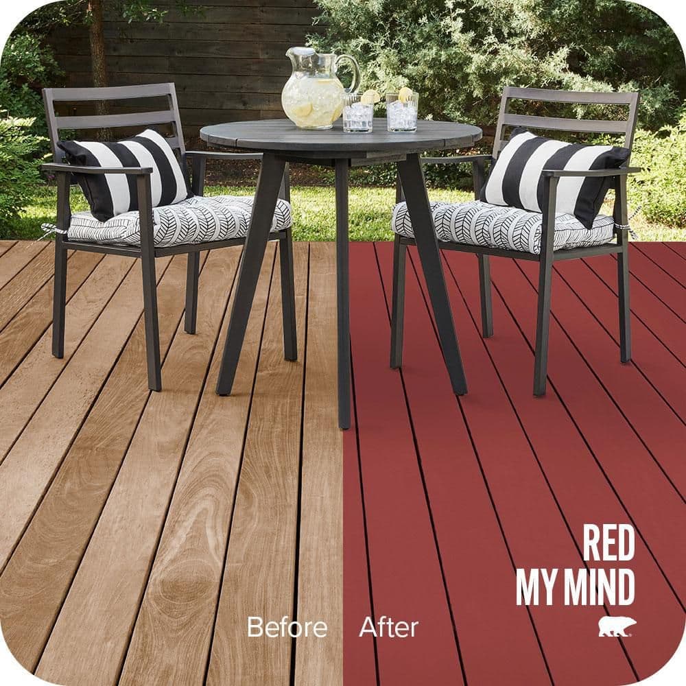 BEHR PREMIUM 1 qt. #MQ1-10 Red My Mind Solid Color Waterproofing Exterior Wood Stain and Sealer (2)