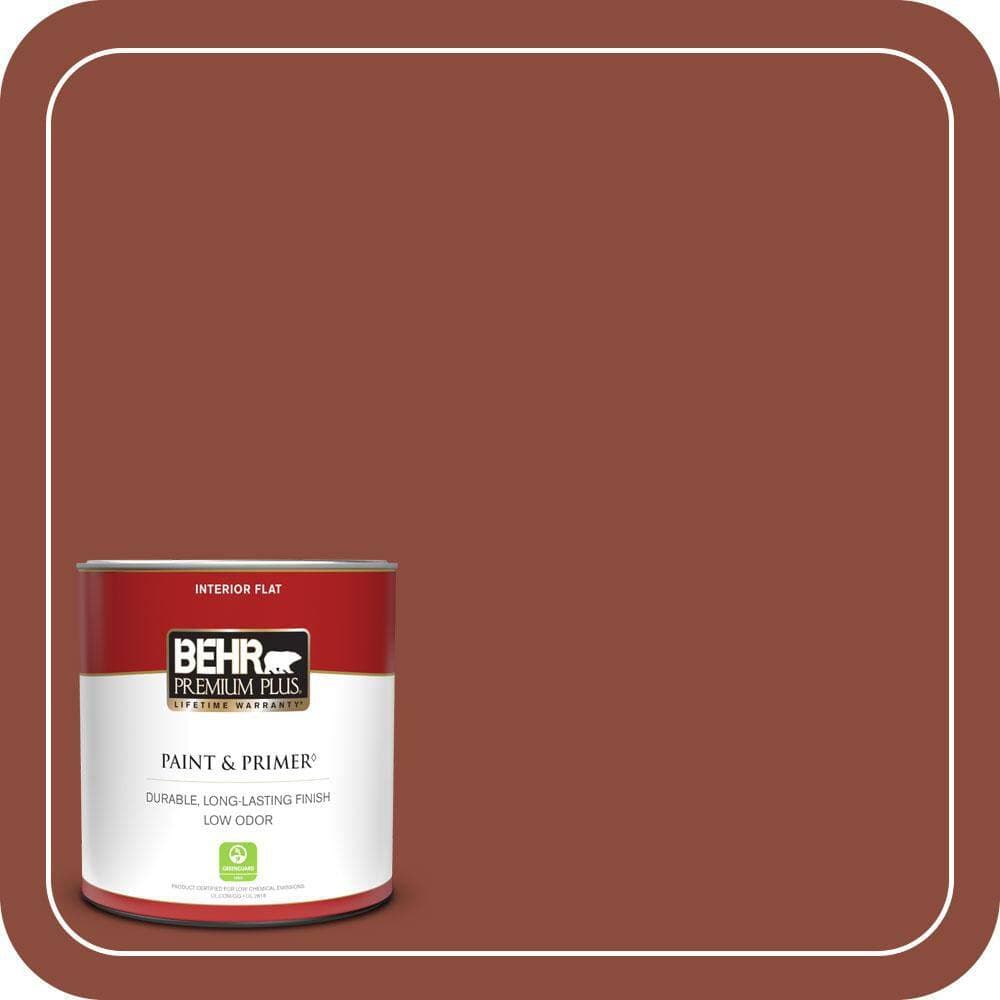 BEHR PREMIUM PLUS #QE-14 Spiced Red Flat Low Odor & Primer (1)