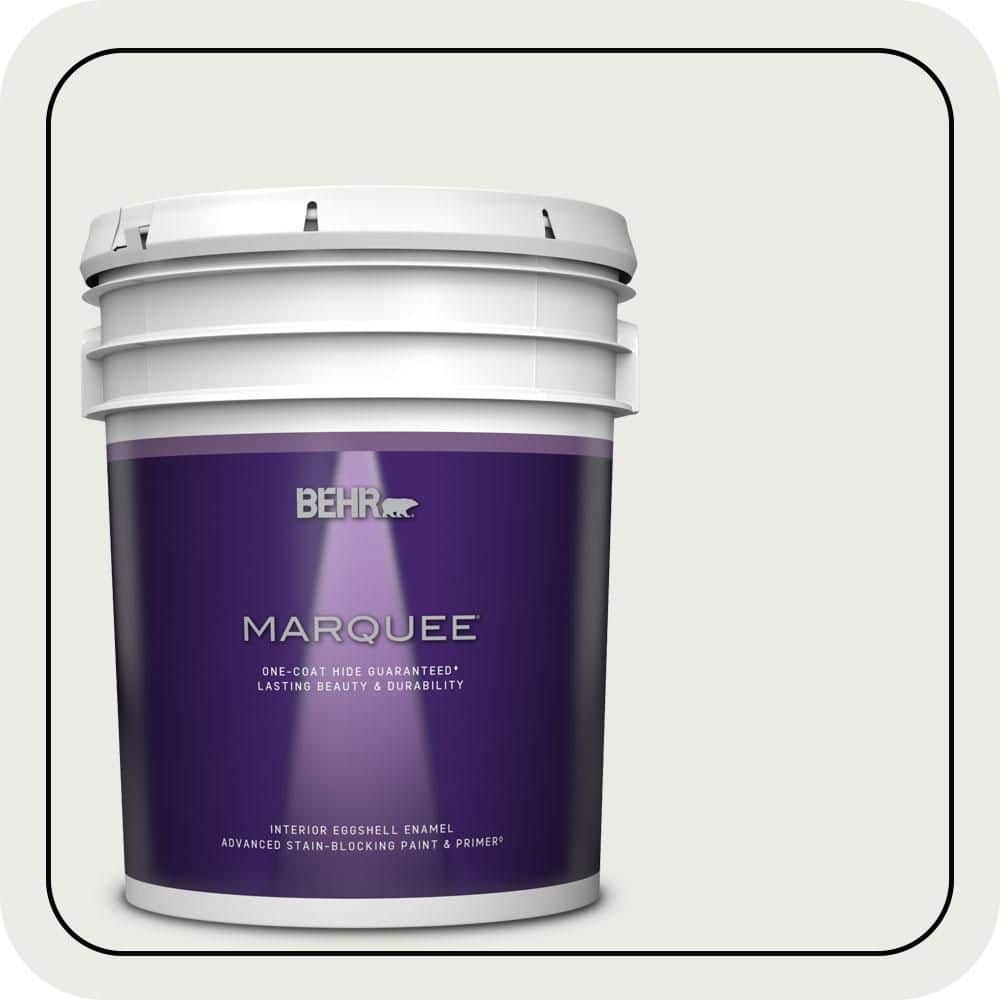 BEHR MARQUEE 5 gal. #52 White Eggshell Enamel Interior Paint with Primer