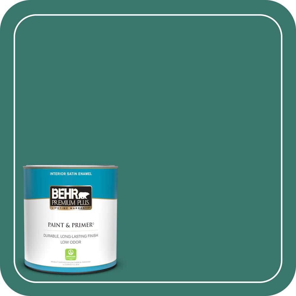 BEHR PREMIUM PLUS #490D-7 Greensleeves Enamel Interior/Exterior Paint & Primer Color Sample (1)