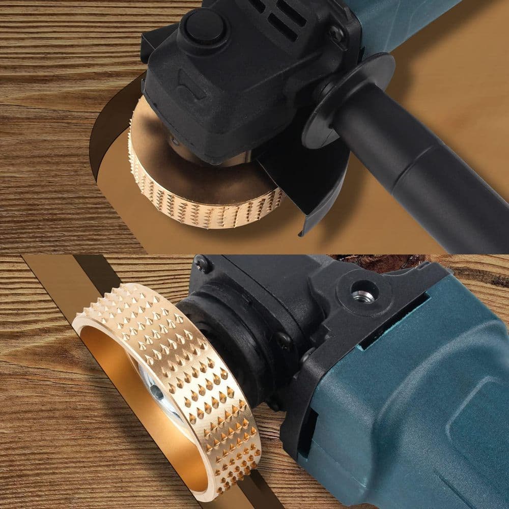 LAIFUCAM 5 Piece Angle Grinder Wood Carving Disc Set for Cutting, Grinding, Shaping, Sanding, Polishing, Fits 4 to 5 in. (3)