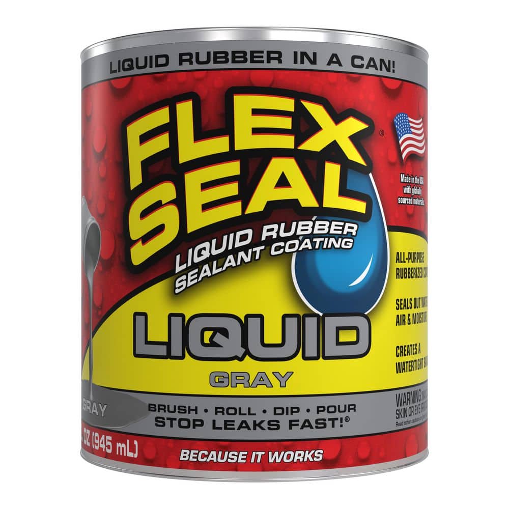 FLEX SEAL FAMILY OF PRODUCTS Flex Seal 32 oz. Liquid Gray Rubber Sealant Coating